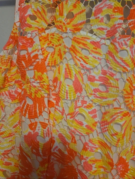 Lilly Pulitzer Resort Dress Sunkissed Bright Yellow Pink Sleeveless Dress 6 - Picture 2 of 6